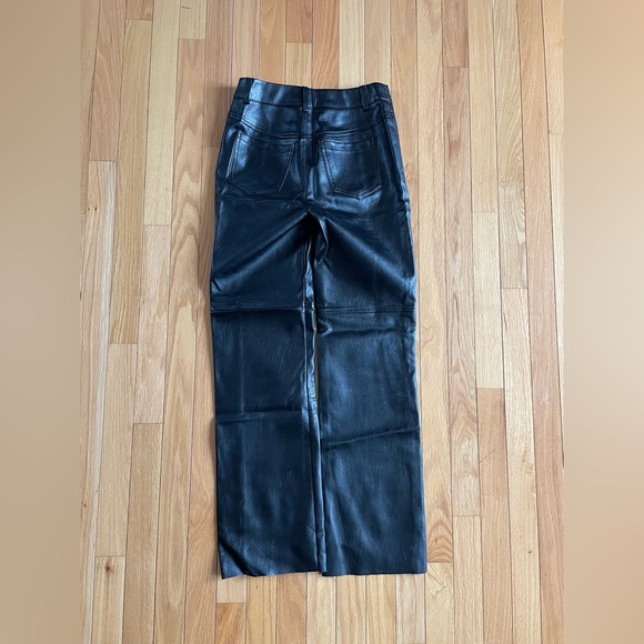 PRINCESS POLLY MACEY PANTS VEGAN LEATHER BLACK SIZE 2 - Picture 8 of 10